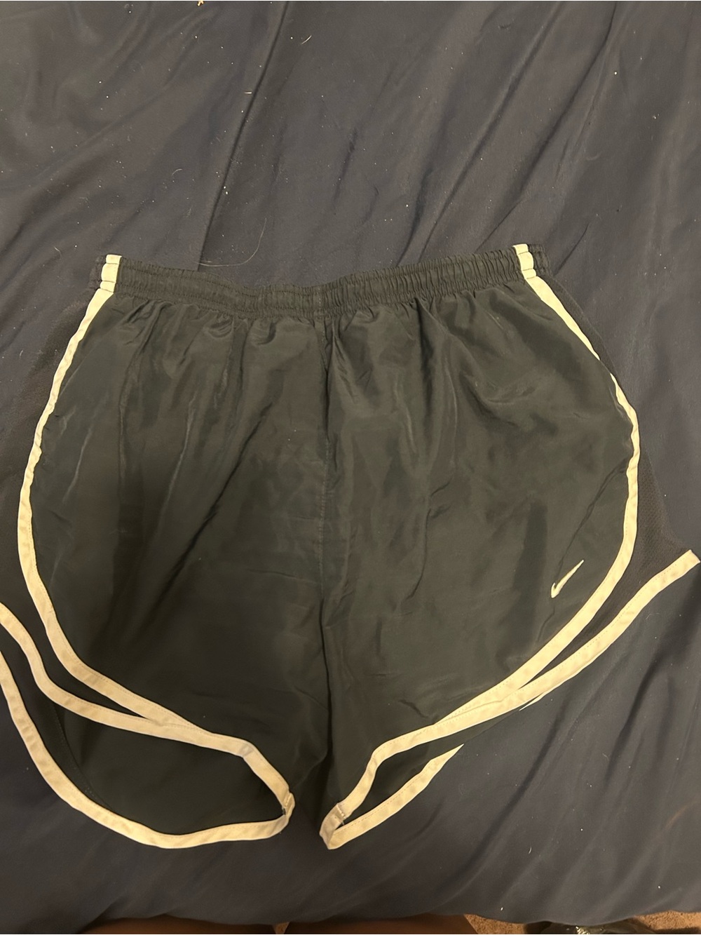 Nike Black Athletic Shorts with White Trim